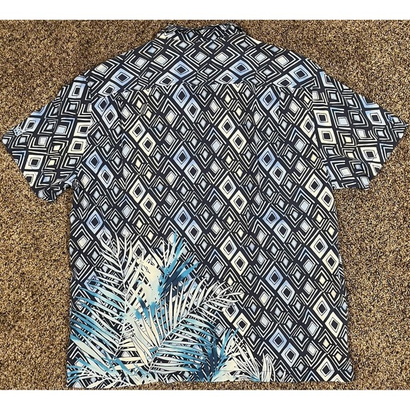 Tommy Bahama Shirt Men's Sz 2XL Blue Silk Heritage Tortola Hawaiian Floral Camp - Picture 7 of 7